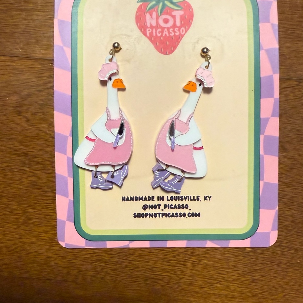 Quirky Goose Earrings by Not Picasso